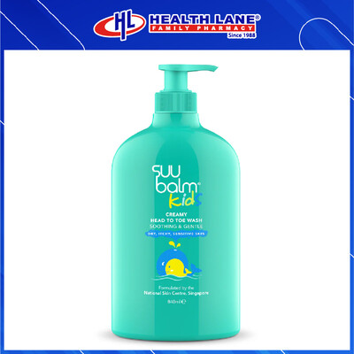 SUU BALM KIDS DUAL SOOTHING & MOISTURING HEAD TO TOE WASH (840ML)